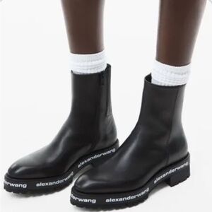 Alexander Wang Women’s Sanford Ankle Logo Print Boots